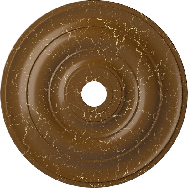 Ekena Millwork Jefferson Medallion (Canopies up to 5"), 26 1/2"OD x 3 5/8"ID x 1 1/2"P, Smokey Topaz Crackle CM26JESTC - main